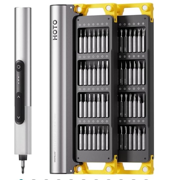 HOTO SNAPBLOQ S-A01 CORDLESS MINI SCREWDRIVER-3.7V RECHARGE-56 BITS/ 3TORQUES - Picture 1 of 11